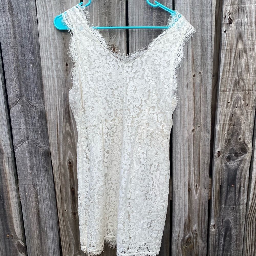 Joie White Eyelet Lace Dress - Picture 5 of 6